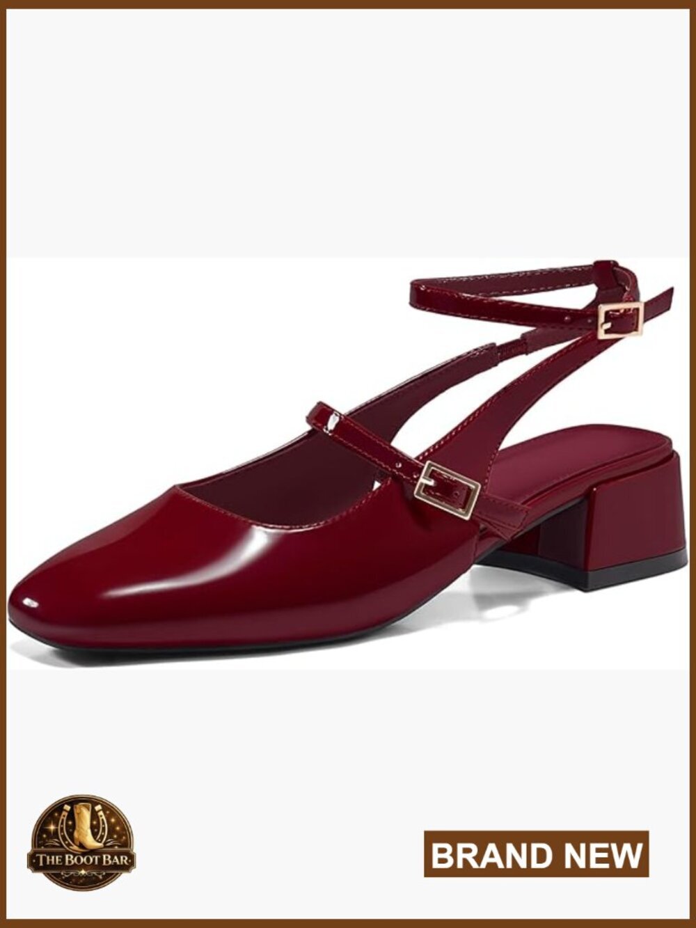 Mary Jane Chunky Low Heels Closed Square Toe Ankle Strap Pumps Wedding Dress